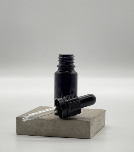 10 ml Violett-Glasflasche mit Pipette Originalittsverschluss