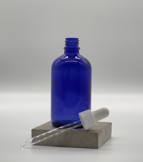 50 ml Blauglas-Flasche mit Pipette