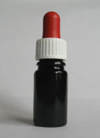 5 ml Violett-Glasflasche mit Pipette rot